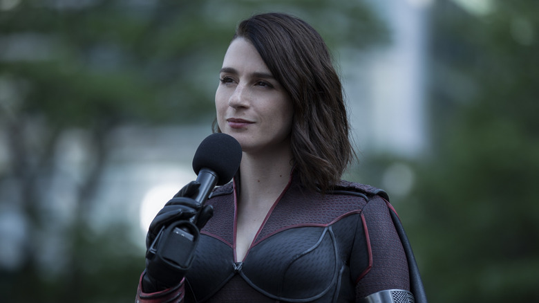 Stormfront holding a microphone on The Boys