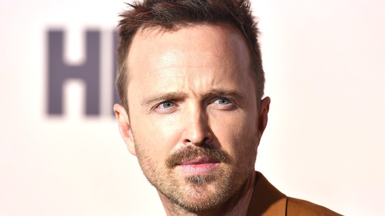 Aaron Paul with mustache and whiskers