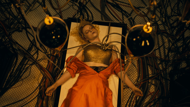 The Bride lying on the table in the lab