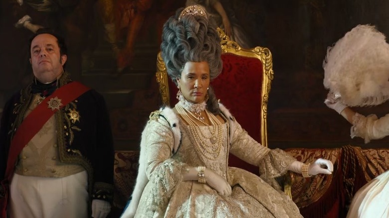 Queen Charlotte sitting on throne