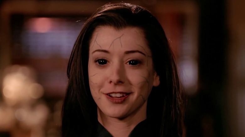 Dark Willow smiles with veiny face