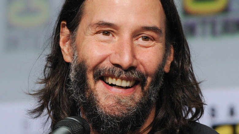 Keanu Reeves smiling