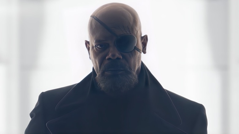 Nick Fury wearing an eyepatch