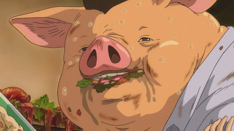 Akio Ogino as a pig