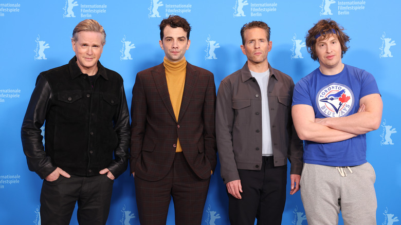 The cast of BlackBerry on red carpet