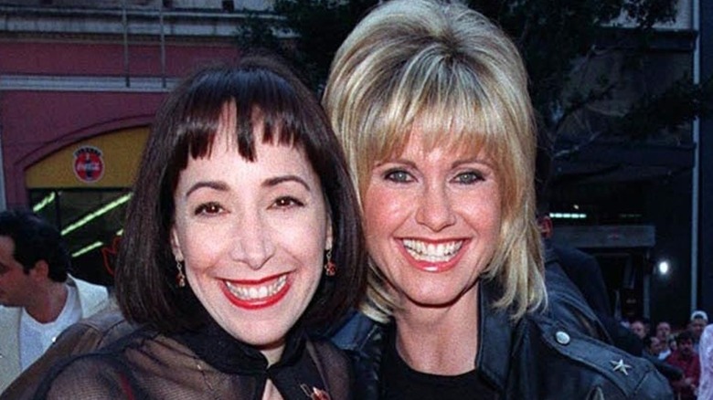 Didi Conn and Olivia Newton-John at premiere