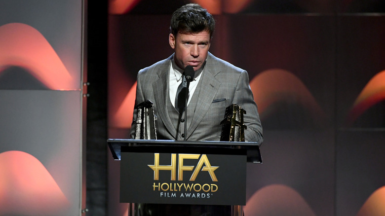 Taylor Sheridan speaking at the 21st Annual Hollywood Film Awards