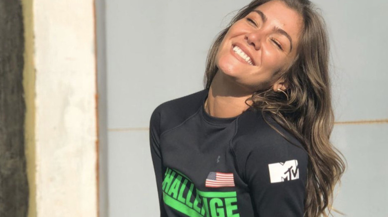 Tori smiling on set of The Challenge