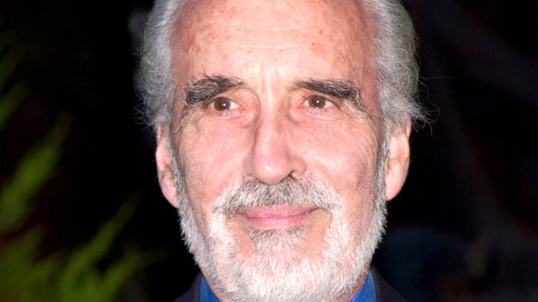 Christopher Lee smiling