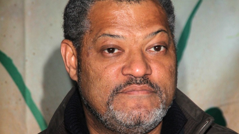 Laurence Fishburne raising an eyebrow