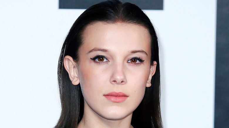 Millie Bobby Brown stoic red carpet