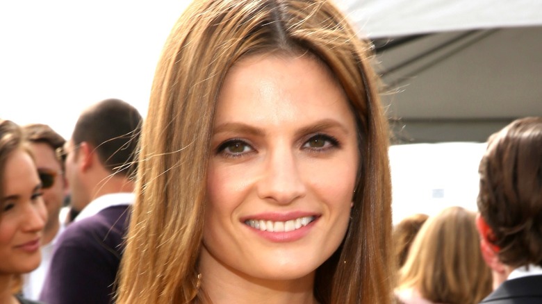 Stana Katic red carpet smiling teeth