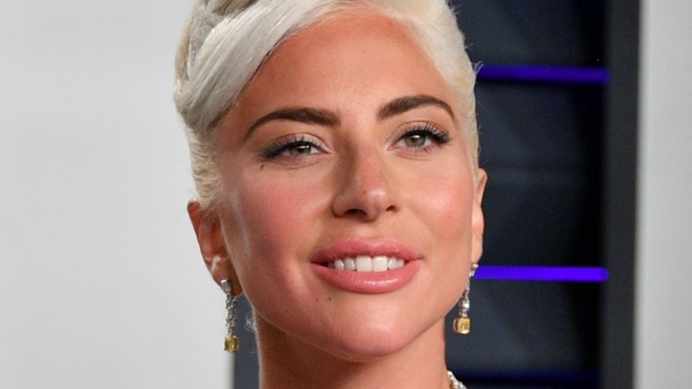 Lady Gaga grinning