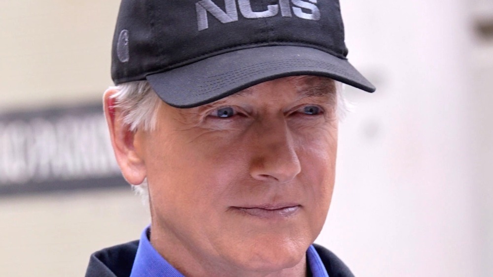 Gibbs wears NCIS hat