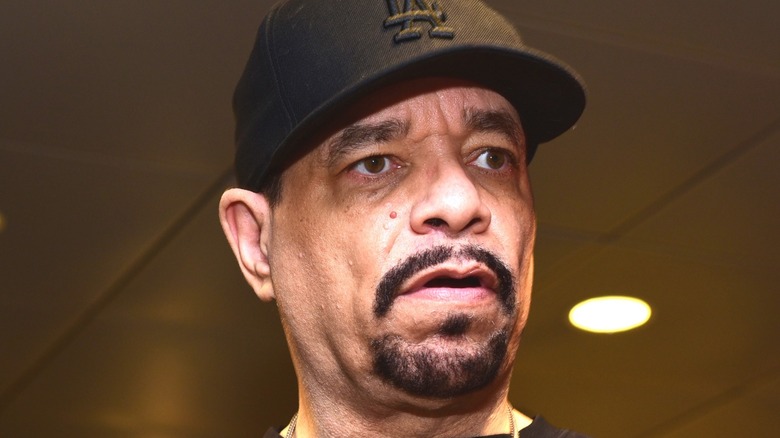 Ice-T scowling