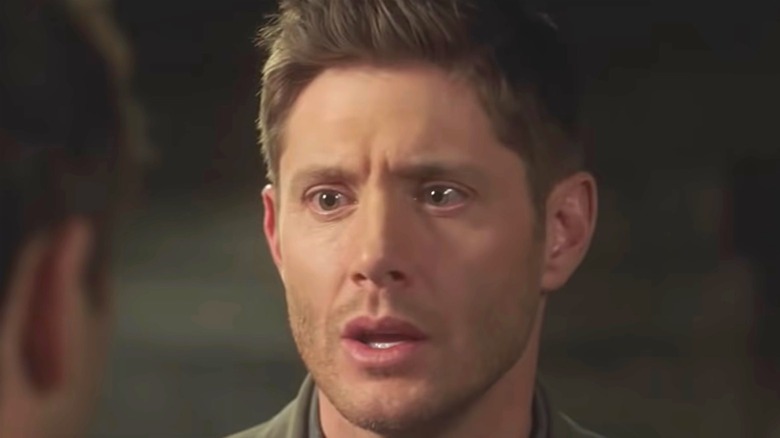 Jensen Ackles looking worried