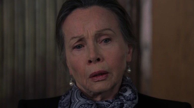 Leslie Caron looking upset on SVU