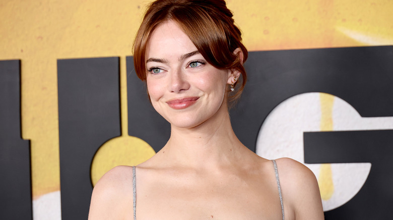 Emma Stone smiling at the 