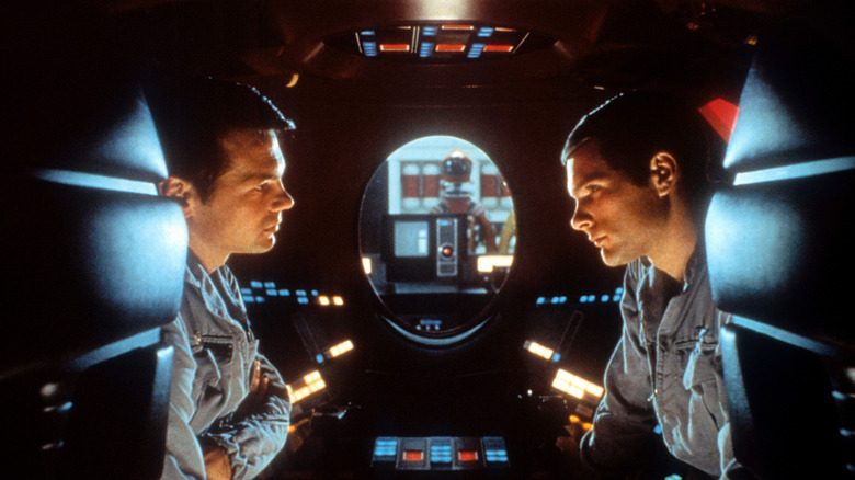 David and Frank talking next to each other in 2001: A Space Odyssey