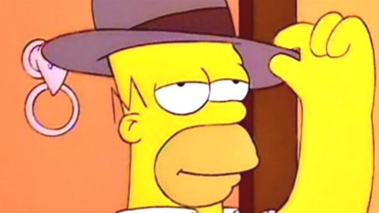 Homer Simpson with a hat