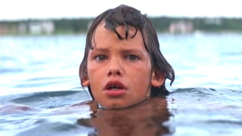 Kid in water in Jaws