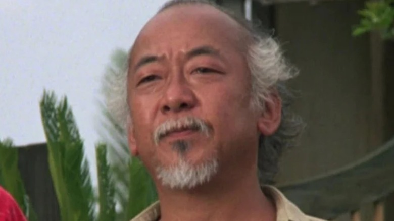 Mr. Miyagi outside