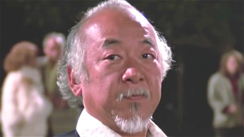 Mr. Miyagi staring 