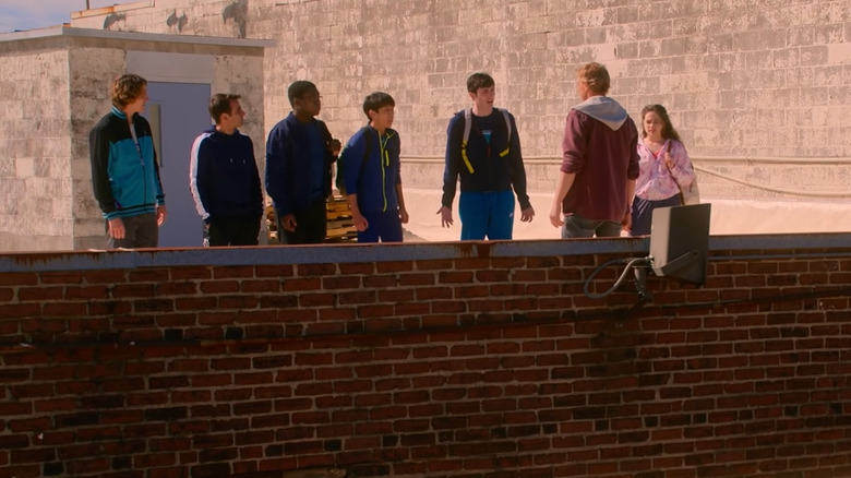 Johnny and Eagle Fang on the roof in Cobra Kai