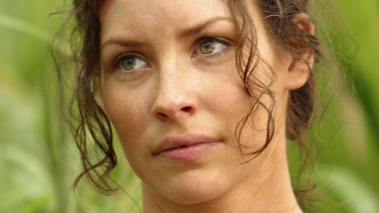 Kate from Lost looking serious