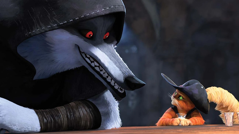 Death sitting next to Puss in Boots