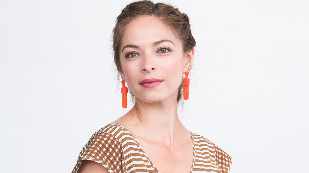 Kristin Kreuk wearing bold earrings