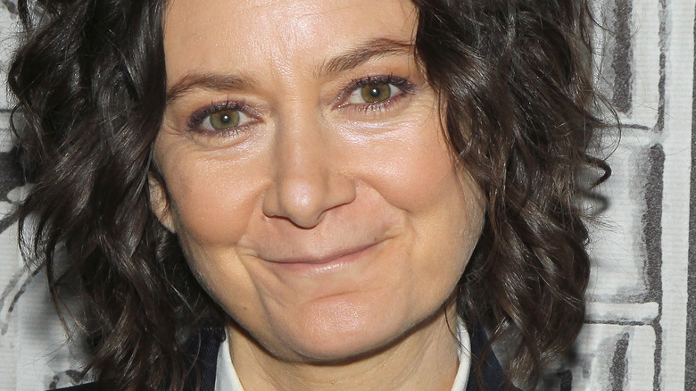 Sara Gilbert smiling