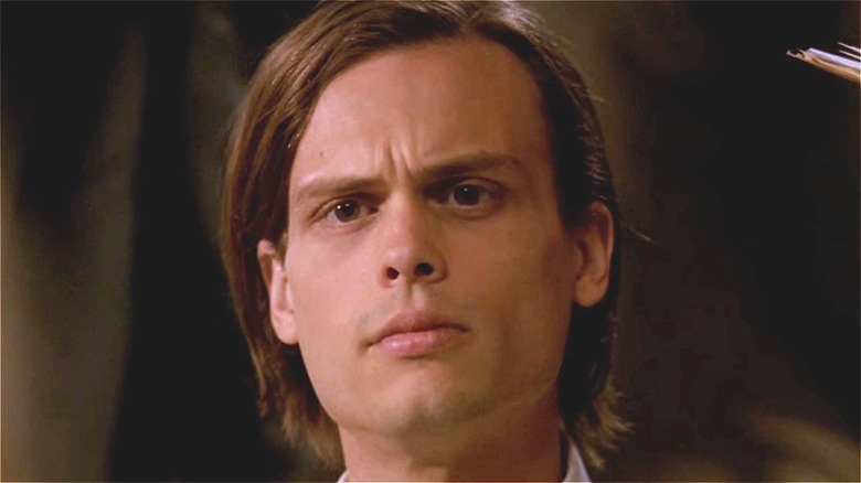 Matthew Gray Gubler frowning in Criminal Minds