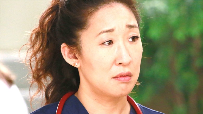 Cristina Yang looking worried