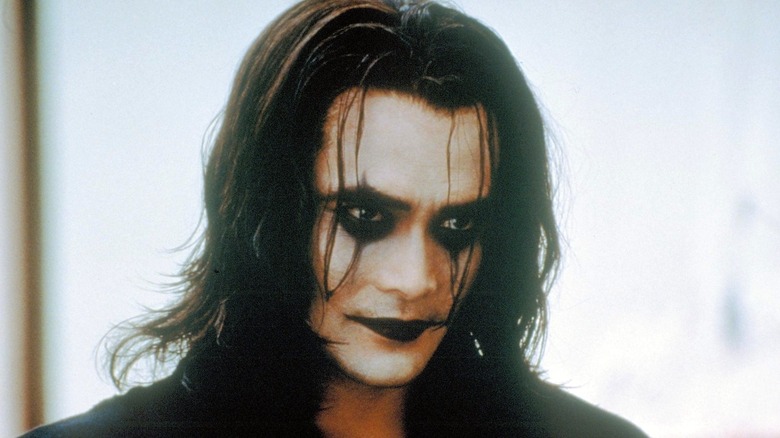 Eric Draven in makeup smiling