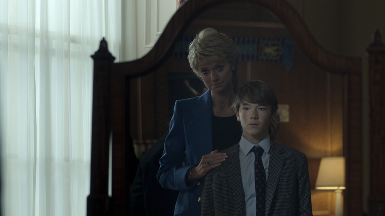 Diana embracing Prince William in mirror