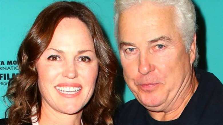 Jorja Fox and William Petersen at a public event