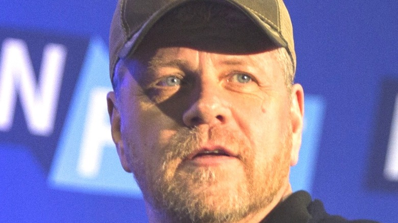 Michael Cudlitz wearing a baseball cap