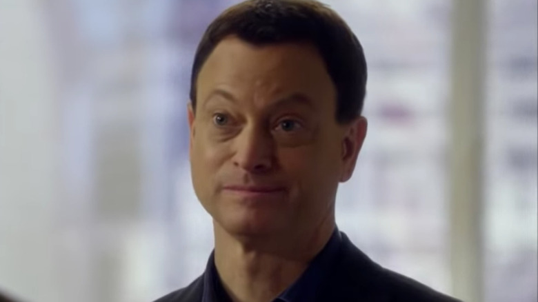 Gary Sinise looks annoyed CSI: NY