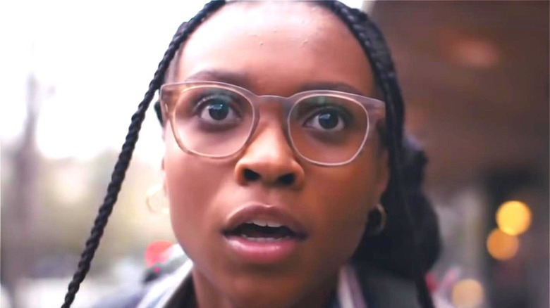 Naomi wearing glasses