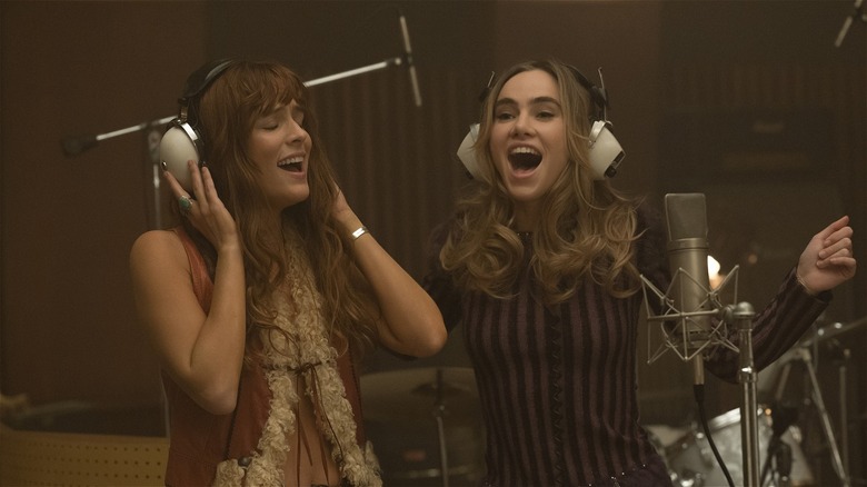 Daisy and Karen singing in the studio