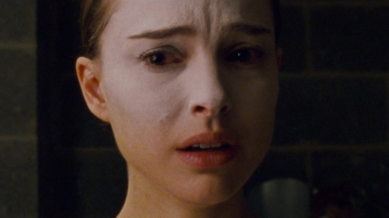 Natalie Portman looking scared in Black Swan 
