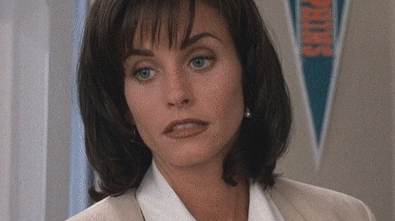 Courteney Cox looking annoyed