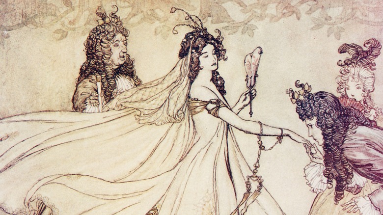  Il·lustració de la Ventafocs trobant-se amb el príncep