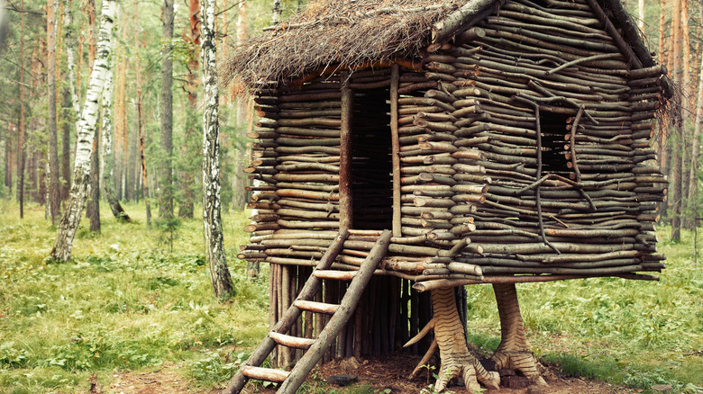   Cabana făcută din bețe