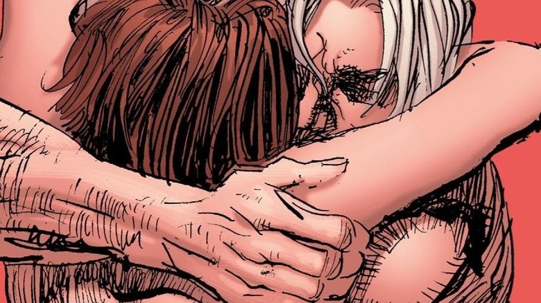 Deathstroke embracing Adeline Kane