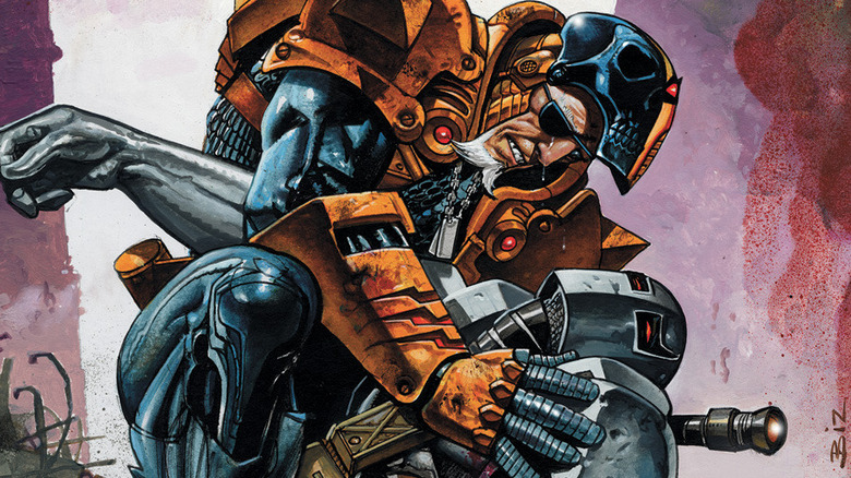 Deathstroke kills son, Grant, to save his other son Jericho.