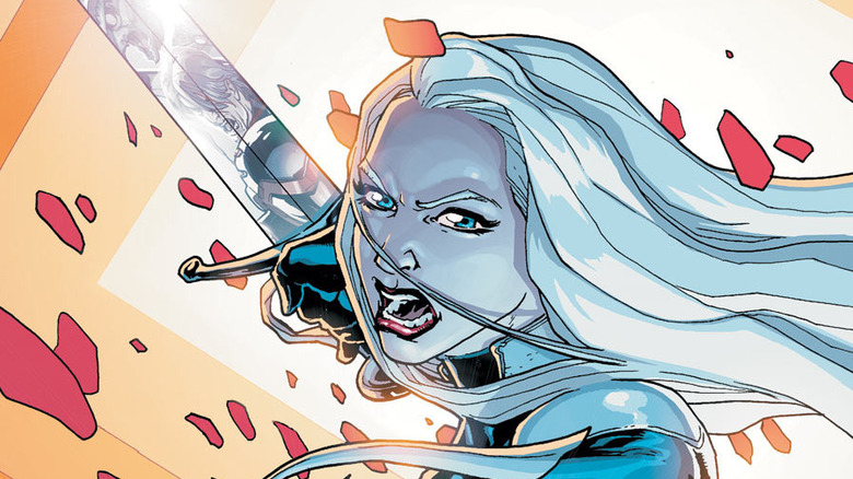 Rose Wilson holding sword like Deathstroke.