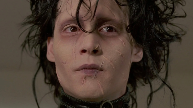 Edward Scissorhands looking pensive