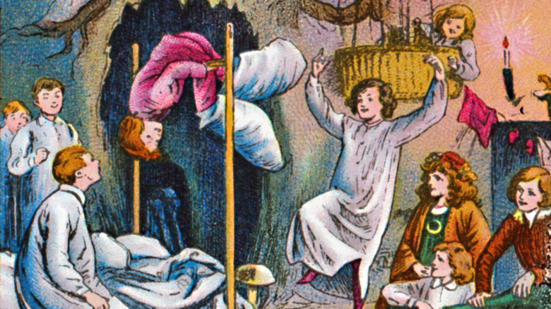 A Peter Pan illustration of the children